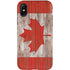 Canadian Flag Dark Wood iPhone XS Pro Case